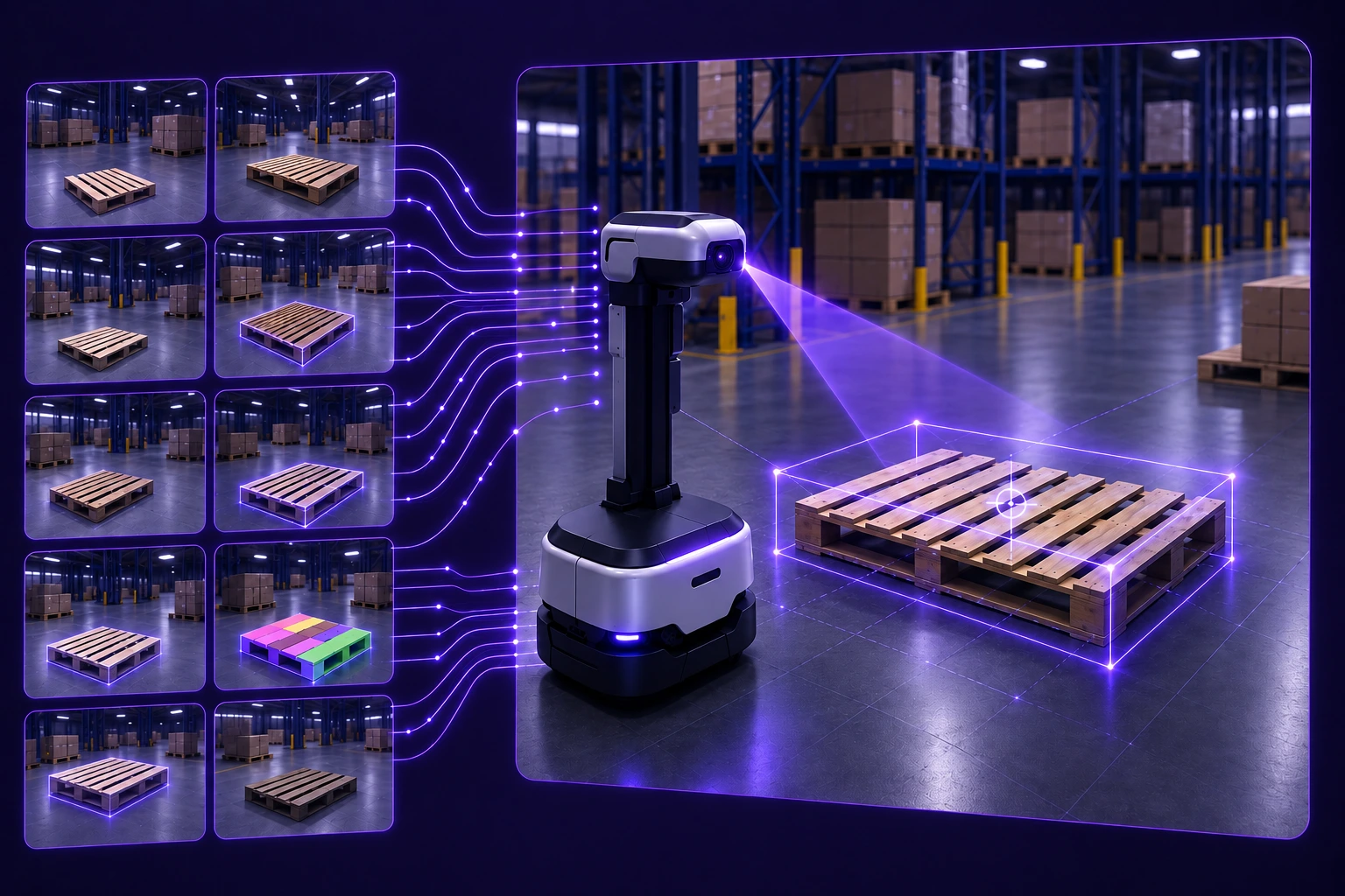 Accelerating pallet detection training